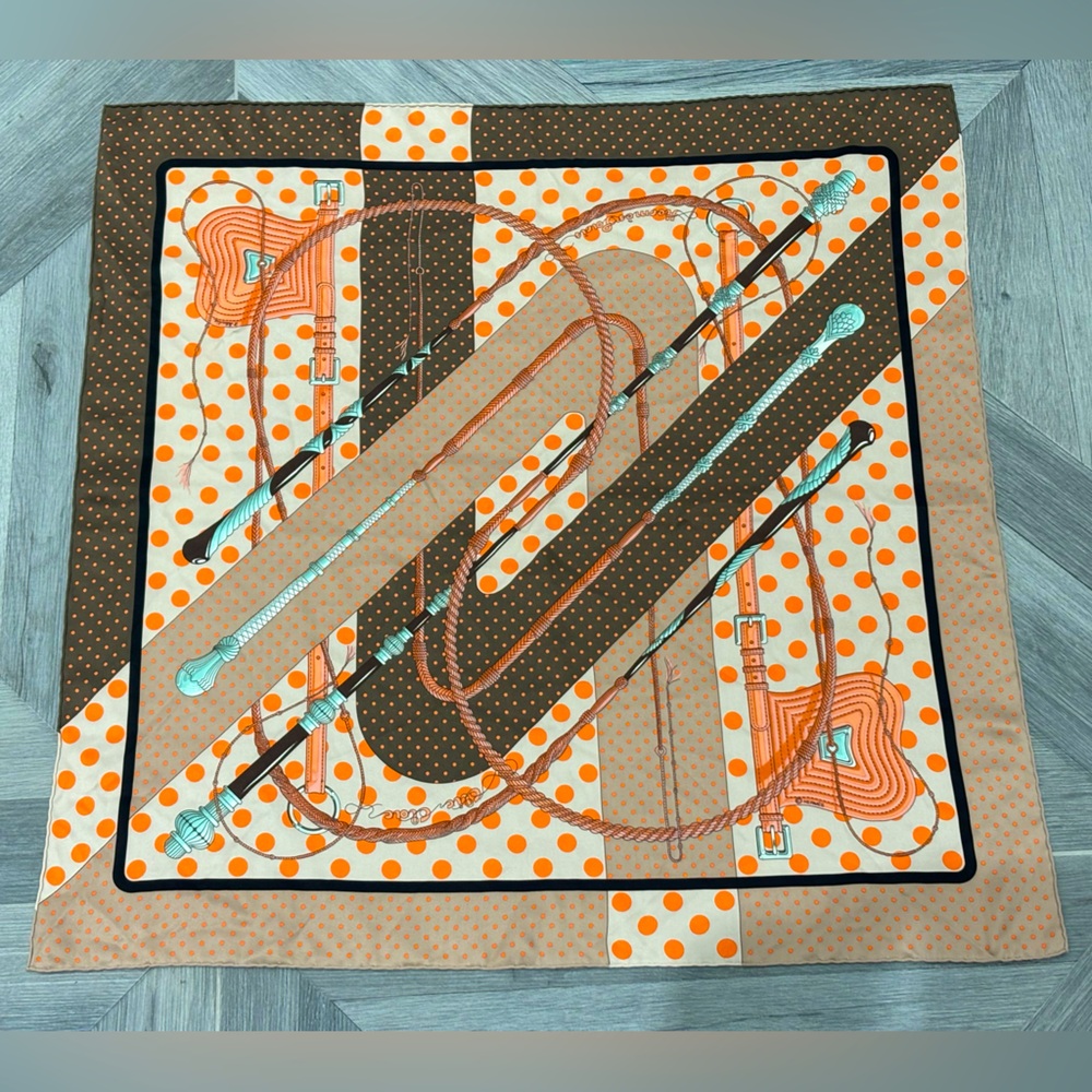 Hermes Silk Clic Clac A Pois Scarf 65